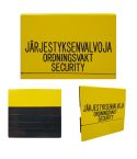 Järjestyksenvalvojan tunnus taskumalli