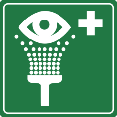 Silmähuuhtelupiste, muovi
