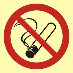 Tupakointi kielletty, muovi 500 x 500 (ilman tarraa)