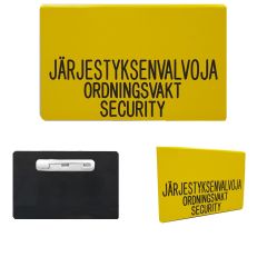 Järjestyksenvalvojan tunnus neulakiinnitys